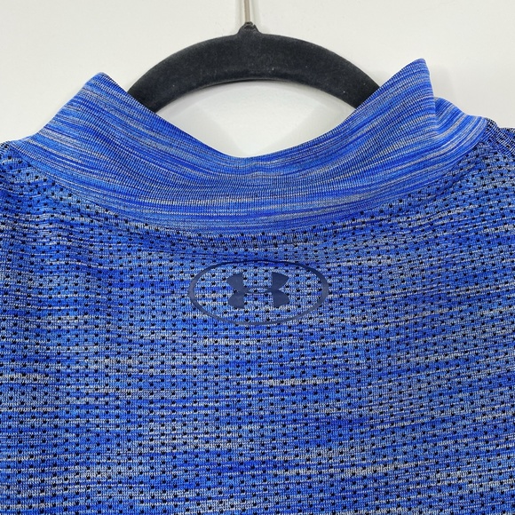 Under Armour Threadborne 1/4 Zip Shirt Blue Tan Mens XL Heatgear - Picture 5 of 9